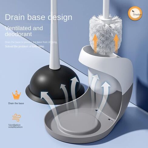 2-in-1 Toilet Cleaning Combo: Toilet Brush and Plunger Sets with Holde,Toilet Plunger and Bowl Brush Combo for Bathroom Cleaning,Bathroom Cleaning Tools Combo with Caddy Stand for Deep Cleaning in Saudi Arabia