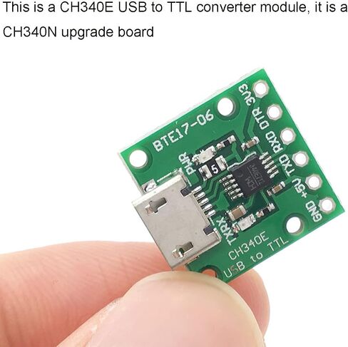 2 قطعة CH340E MSOP10 USB إلى TTL وحدة 5 فولت/3.3 فولت بديل CH340G وحدة USB إلى TTL محول مسلسل مع كابل دوبونت كابل USB الصغير in Saudi Arabia