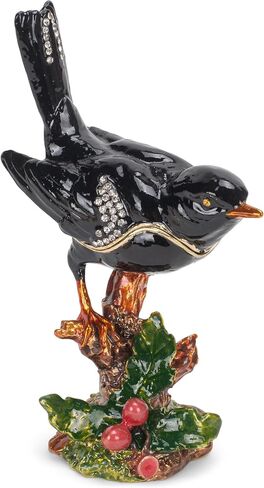 Cottage Garden Bluejay Bird Natural Blue 3.5 x 2.5 Metal Figurine Trinket Box in Saudi Arabia