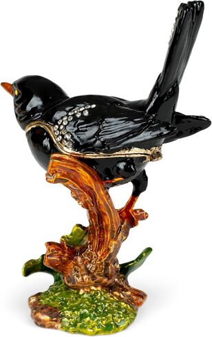 Cottage Garden Bluejay Bird Natural Blue 3.5 x 2.5 Metal Figurine Trinket Box in Saudi Arabia