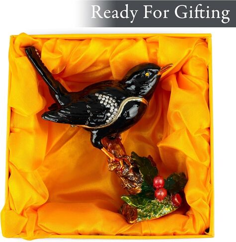 Cottage Garden Bluejay Bird Natural Blue 3.5 x 2.5 Metal Figurine Trinket Box in Saudi Arabia