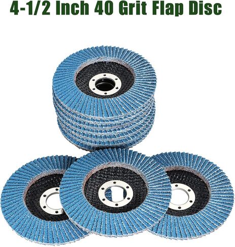 4-1/2 Inch Flap Disc Zirconia 100 Pack 40 Grit Sanding Grinding Wheel Fit for Stainless Steel Metal in Saudi Arabia