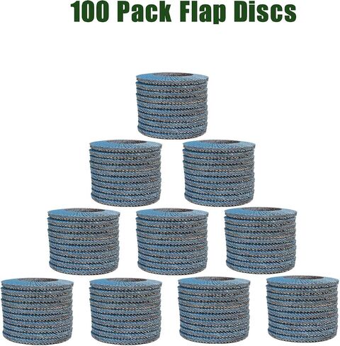 4-1/2 Inch Flap Disc Zirconia 100 Pack 40 Grit Sanding Grinding Wheel Fit for Stainless Steel Metal in Saudi Arabia