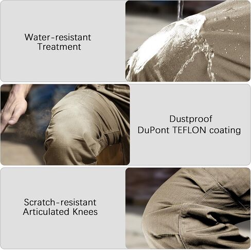 FREE SOLDIER Men's Cargo Pants Water Resistant Ripstop Tactical Pants for Men Work Pants Lightweight Outdoor Hiking Pants Men in Saudi Arabia