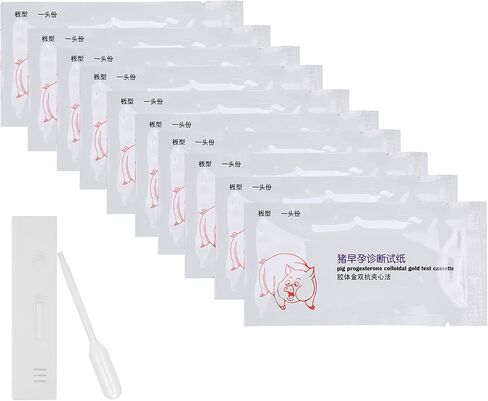 Pig Pregnancy Test Strip, Pack of 10 Disposable Pig Pregnancy Test Strip Early Pregnant Detection Testing Tool Veterinary Equipment Livestock Supply for Pig Early Pregnancy Testing in Saudi Arabia