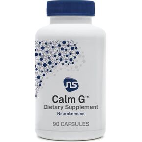 NeuroScience Calm G Glutamate Management & Immune System Supplement - Selenium, Folate, L Theanine, alpha lipoic acid + CoQ10 for Stress Management - Helps Fatigue & Mood (90 Capsules)