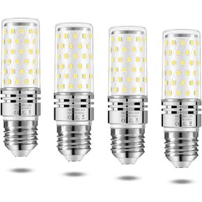 100 Watts Equivalent E27 Corn Bulbs, Medium Screw LED Light Bulb 1200LM, Daylight White 6000K, 4-Pack
