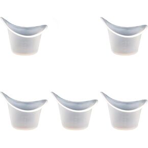 lasenersm 5 Pieces Eye Wash Cup Silicone Eye Wash Cup Eye Cleaning Cups Eye Flushing Cups Eyewash Container Eye Flush Cleaning Cups with Calibration, Translucent