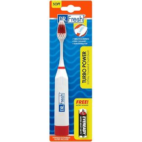 Dr Fresh Toothbrush, Turbo-Battery Operated Brush. Assorted Colors