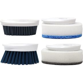 CBC Crown Soap Dispensing Dishwashing Brush with 4 Scrub Brush Head & Extra Refill Set (Refill Brush Only)