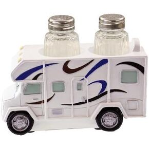 Salt/Pepper Holder Set, Class C RV Camper, 8-inch, Kitchen Decor
