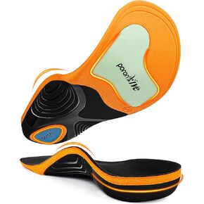 Ailaka Work Boot Insoles for Standing All Day, High Arch Support Insoles for Men Women, Comfort Cushion Shock Absorption Orthotic Inserts for Flat Feet Plantar Fasciitis