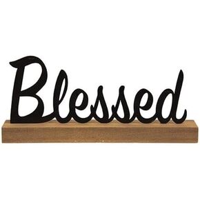 CWI Gifts Standing Metal Word Blessed,Home (Blessed)