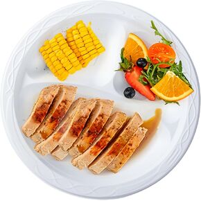 Plastic Plates, Reusable 150 Pack 10 Inch Black Dessert Plates Heavy Duty Microwave Dishwasher Safe Plates Extra Large Wedding Plates