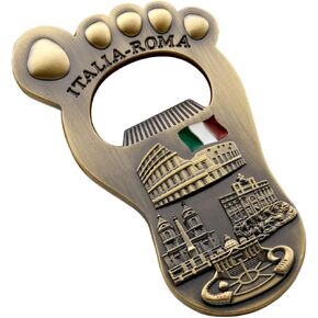 Footprint Bottle Openers,Metal Refrigerator Sticker Opener Italian Bigfoot Tourist Souvenirs Retro Crafts Creative Beer