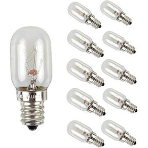 EBD Lighting E12 Refrigerator Light Bulbs(10 Pack) 10W 120V Dimmable Microwave Oven Bulb Appliance Lamp Salt Crystal Lamp 2700K Warm White for Night Light, Refrigerator Light