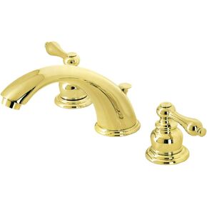 Kingston Brass KB972ALB Widespread Bathroom Faucet, Polished Brass