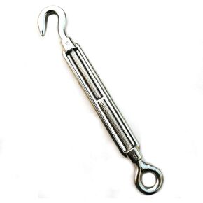 Stainless Steel 316 Eye and Hook Turnbuckle, 1000lbs Working Load Limit, 3/8" Threaded Diameter x 9 in - Marine Grade Stainless Turnbuckles,Heavy Duty,Durable,Weather Resistant