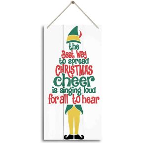 ديكور لافتة باب عيد الميلاد، أفضل طريقة لنشر بهجة عيد الميلاد، فن جداري لعيد الميلاد الموسمي الشتوي معلق لافتة خشبية زينة عطلة عيد الميلاد المجيد للمنزل خارج المنزل in Kuwait