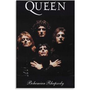 TYALDVXHD الملكة المشارك خمر الفرقة الموسيقى الرجعية المشارك اللوحة الزخرفية قماش جدار الفن غرفة المعيشة ملصقات غرفة نوم اللوحة 12x18 بوصة (30x45 سم) in Kuwait