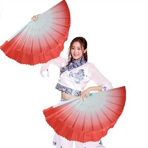 1 pair Plastic Dance Fans Handheld Fan Kung Fu Tai Chi Hand Fan for men/women, Festival, Dance, Gift, Performance, Decorations (Blue)
