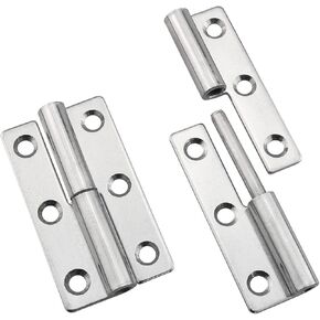 2PCS 64 x 36 x 2mm Right Side Lift Off Hinge, Detachable Slip Joint Hinges, Detachable Hinge, Stainless Steel Right Detachable Slip Joint Flag Hinges