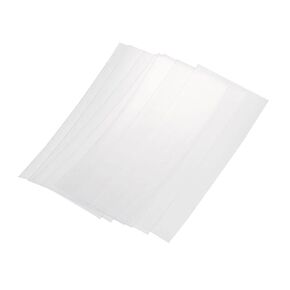 DMiotech 50pcs 23mm Flat 53mm Battery Sleeves PVC Wraps Heat Shrink Tubing for AA Battery Clear