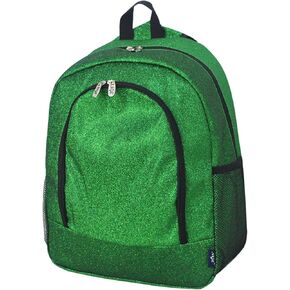NGIL Glitter Canvas School Backpack for Cheer and Dance Teams, Sports Sparkle Backpack for Girls(Glitter-Green)