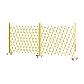 Trafford Industrial Heavy-Duty Expandable Metal Safety Gate Barriers (4.5' H x 20' W)