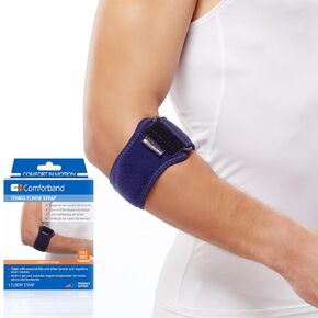 Tennis Elbow Support with Compression Pad for Tennis Elbow, Pickleball Elbow or Golfer's Elbow, Elbow Strap for Epicondylitis and Bursitis. One Size fits Most.