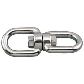 US Stainless Stainless Steel 316 Anchor Swivel Eye and Eye 4mm or 5/32" Marine Grade