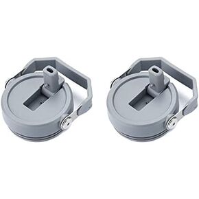2 pack Tumbler Lid for Stanley IceFlow 20oz 30oz Spill Proof Tumbler Cover with Handle & Straw(30oz,Gray)