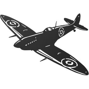 Hppybiry 16“ Metal Airplane Wall Art Decor Hanging WW2 Fighter Ace Planes - P40 Mustang Plane Metal Wall Decor Vintage Airplane Decor for Boys Room Man Caves Aviation Gifts for Wwii Buffs Pilot