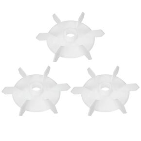 uxcell Motor Fan Blade 140mmx20mm D Shape Bore White Engineering Plastic with 6 Vanes 3pcs