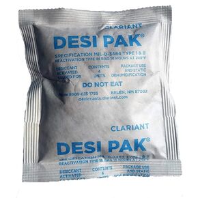 50-Pack Bulk Packaged DESI PAK 5oz Bentonite Clay Desiccant Packs in Tyvek
