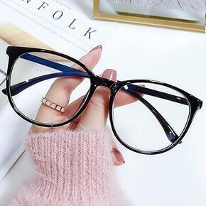 Blue Light Blocking Glasses,Transparent Computer Glasses Frame,Blue Light Glasses Men,Oversized Square Computer Glasses Anti Blue Light for Women Men Gaming Reading Computer TV Vision Care