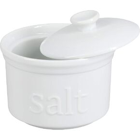 BIA Cordon Bleu 10-Ounce Salt Box with Lid, White