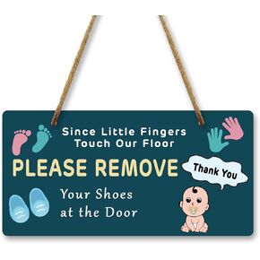 Shoes Off Decor Door Decor for Kids 10x5 Inch No Shoes Sign for Bedroom Living Room Farmhouse Shoes Off Sign Remove Shoes Sign Hanging Plaque Remove Your Shoes Plaque for Treatment Firms Clinics Hotel