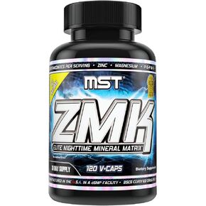 ZMK Nighttime, Multi Mineral Supplements, Zinc, Magnesium, Trace Minerals, ATP, BSCG Certified Drug Free, 120 V Capsules by MST Millennium Sport Technologies