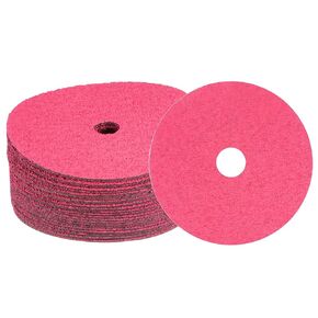 HARFINGTON 25PCS Fiber Grinding and Sanding Discs 7" x 7/8" 60 Grit Ceramic Resin Fiber Abrasive Discs for Polishing, Red