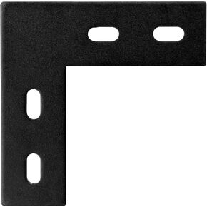 6 Pcs Slightly Adjustable Flat Corner Brace, Slotted L Shape Mending Plate, Width 1-1/2", 4mm Thickness, 4-3/4"x4-3/4", Steel Repair Fixing Bracket Connector