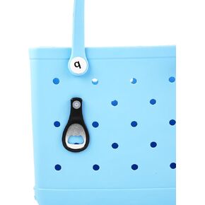 Bottle Opener Charm Accessory for Bogg Bag and Simply Southern Tote,Decorative and Practicality Beach Bag Inserts Accessories(Black)