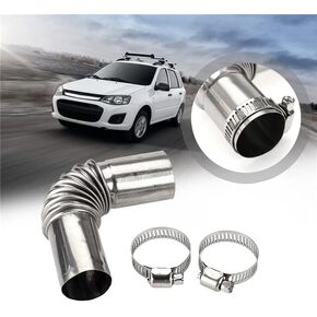 Silver Stainless Steel Air Diesel Parking Heater Exhaust Pipe Tube Elbow Connector for Webasto Eberspacher Diesel Boat Heater 13cm Exhaust Pipes and Tips Exhaust and Emissions Replacement Parts(24mm)