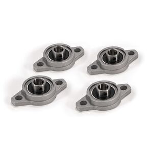 XIKE 4 Pcs KFL005 Mounted Pillow Block Bearings Bore 25mm/0.98inch Zinc Alloy Plummer Flanged Bearing，Cast Iron Self-Alignment Bearing for 3D Printer and More.
