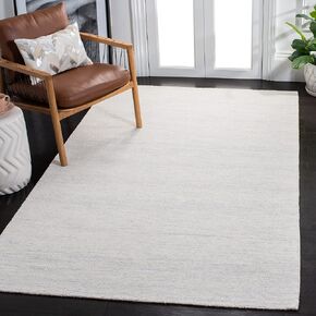 SAFAVIEH Metro Collection Area Rug - 8' x 10', Blue, Handmade Wool, Ideal for High Traffic Areas in Living Room, Bedroom (MET152M)