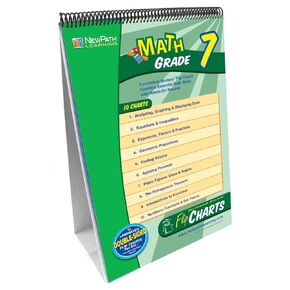 NewPath Learning Math Curriculum Mastery Flip Chart Set, Grade 7