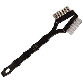 Cutting Edge - Instrument Cleaning Brushes, 7" Long, General use, Double Headed Brush, Black bristles, Stainless Steel bristles, 3 x 7 Rows, PKG (3)