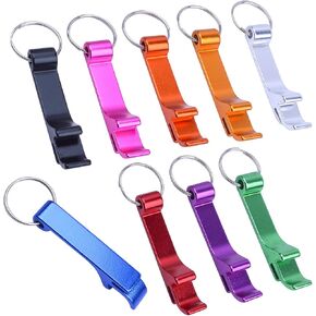 Jdesun 9 Pieces Keychain Beer Bottle Openers, Colorful Aluminum Bartender Keyring Pocket Claw Bar Soda Beverage Beer Bottle Opener