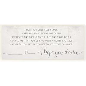 Stupell Industries Faith Fighting Chance Phrase Romantic Dance Quote, Designed by Daphne Polselli Canvas Wall Art, 10 x 24, Beige