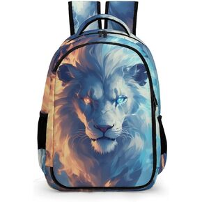 Lion Backpack Lion Scar King School Backpack, Ice and Fire Lightning Lion Backpack, Kids Lion Backpack for Boys Girls, Children Travel Laptop Backpack, 16.5 Inch